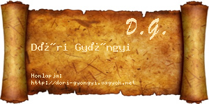 Dóri Gyöngyi névjegykártya