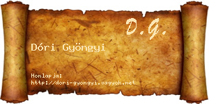 Dóri Gyöngyi névjegykártya