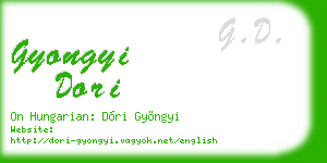 gyongyi dori business card